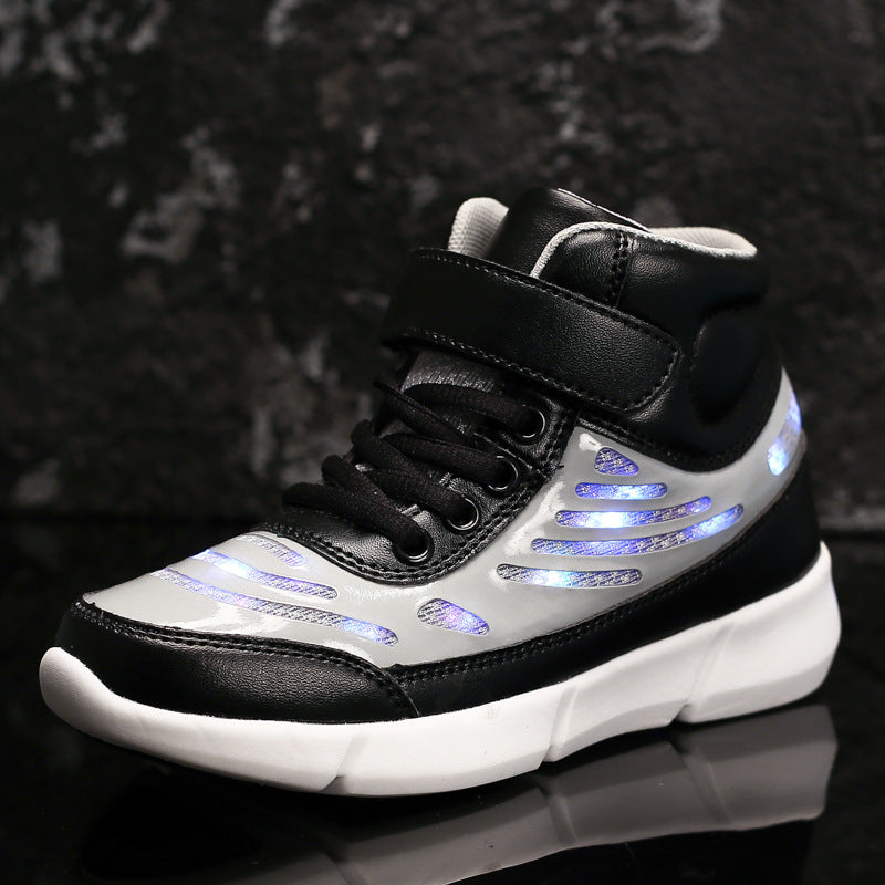 Flying Woven High-top LED-Freizeitschuhe – Bild 7 | LuxeStyle