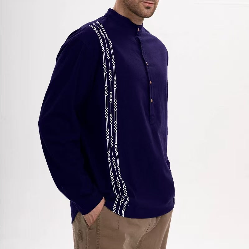 Männer Shirt mit Druck, lange Ärmel – Bild 4 | LuxeStyle
