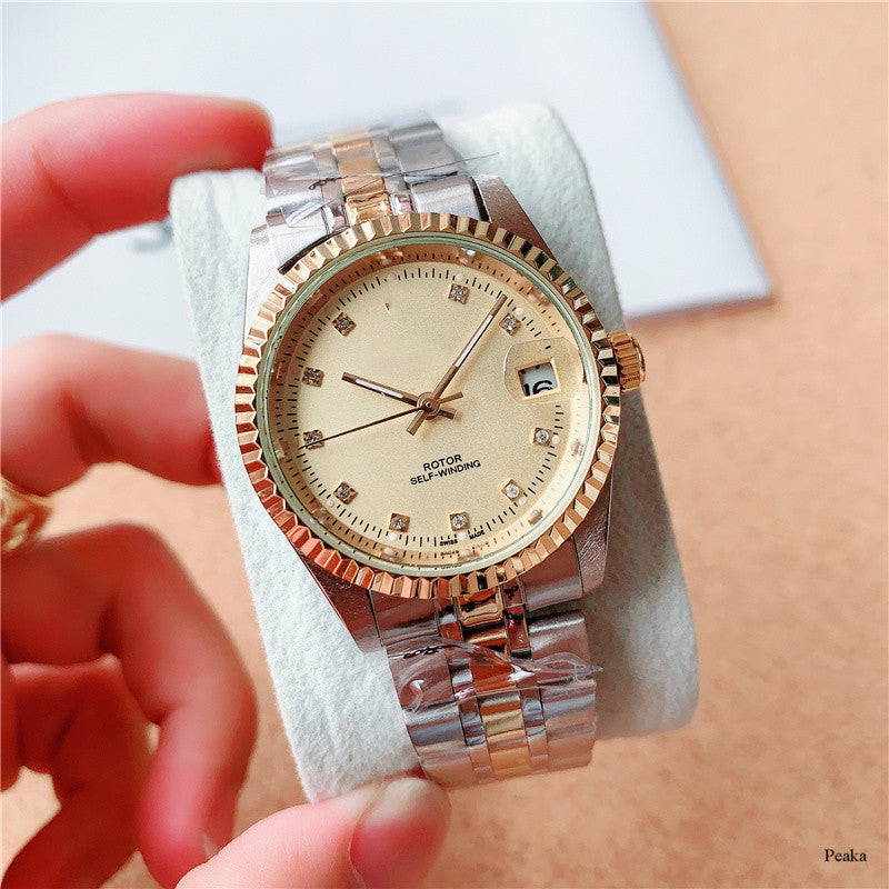 Edelstahl-Mechanik-Uhr Herren