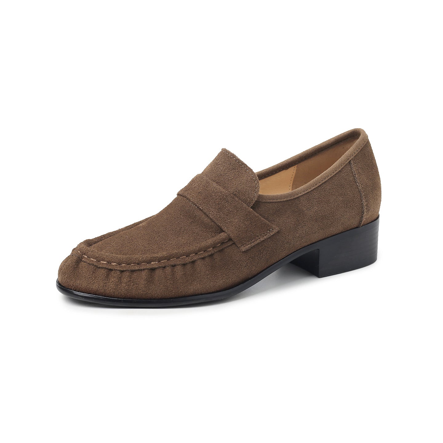 Elegante Leder-Pumps mit Chunky-Heel