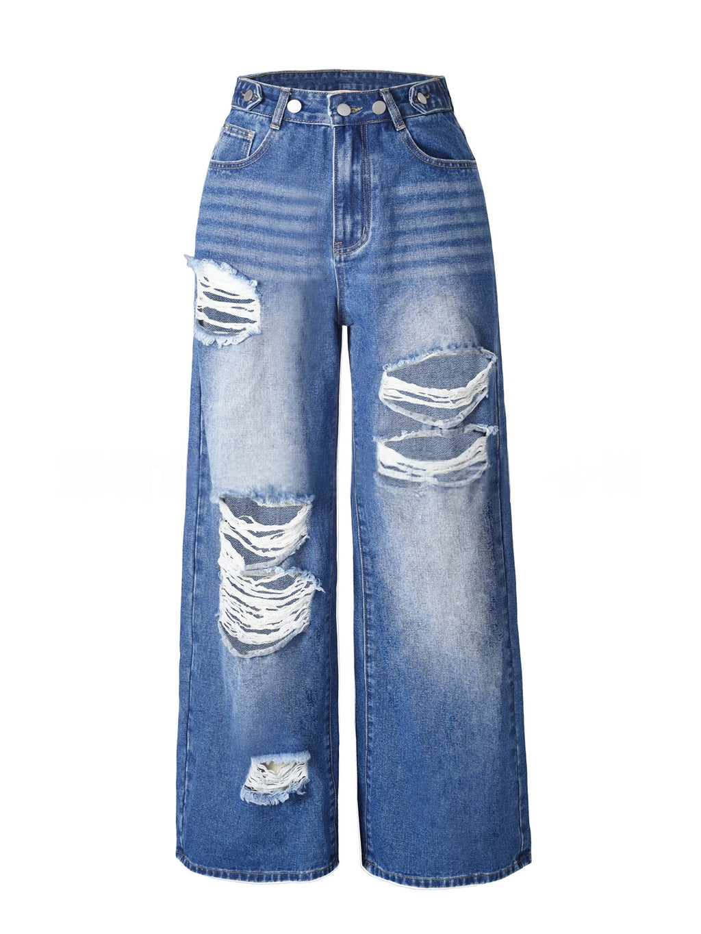 Ripped Jeans, gerade geschnitten