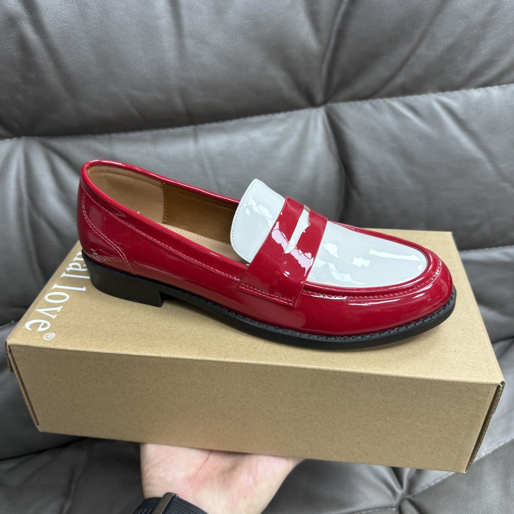 Leder Slipper im britischen Casual-Stil