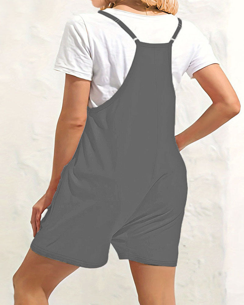 Overall-Playsuit mit Spaghettiträgern