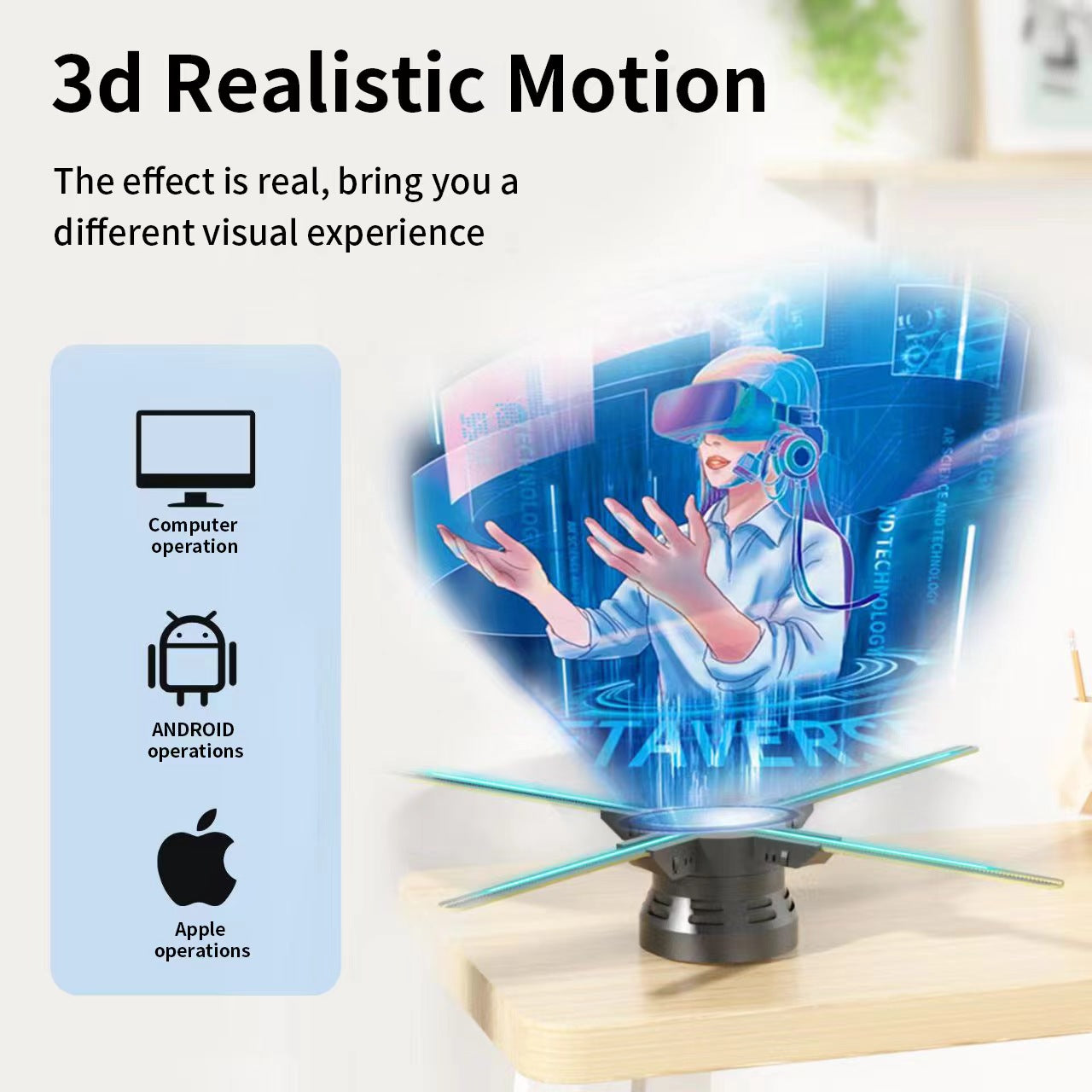 3D Hologramm-Ventilator 60cm