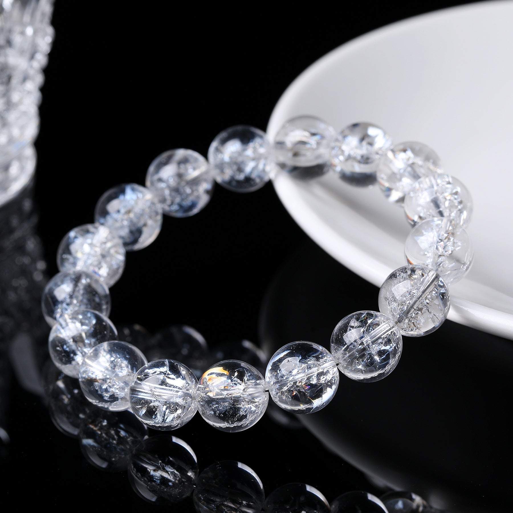 Himalaya Bergkristall Perlenarmband