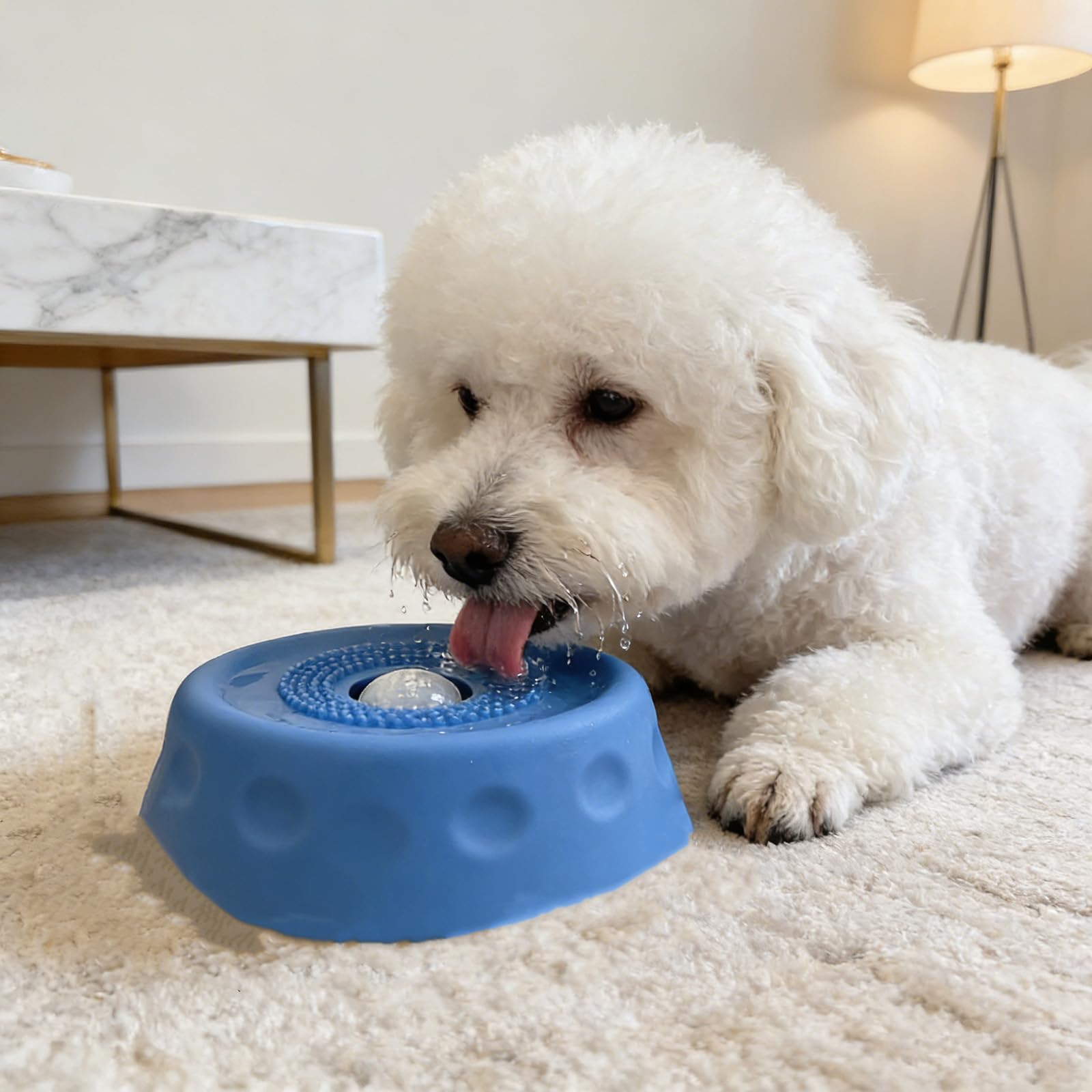 Leckschale mit Ball für Hunde