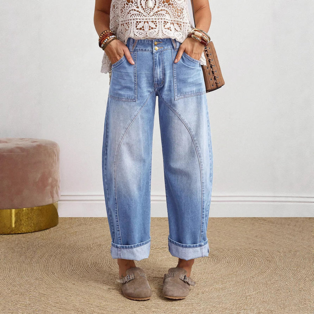 Retro Jeans, gerade geschnitten