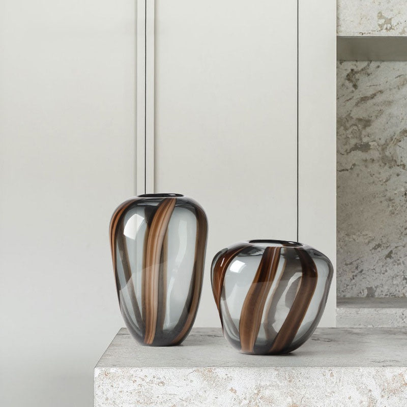 Gestreifte Hydroponik-Vase aus Glas – Bild 9 | LuxeStyle