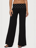 Leggings mit Polka-Dots und Patchwork-Design