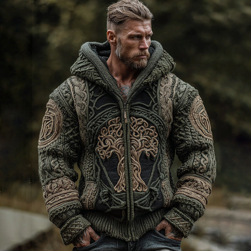 Herren Hoodie mit Reissverschluss & Print