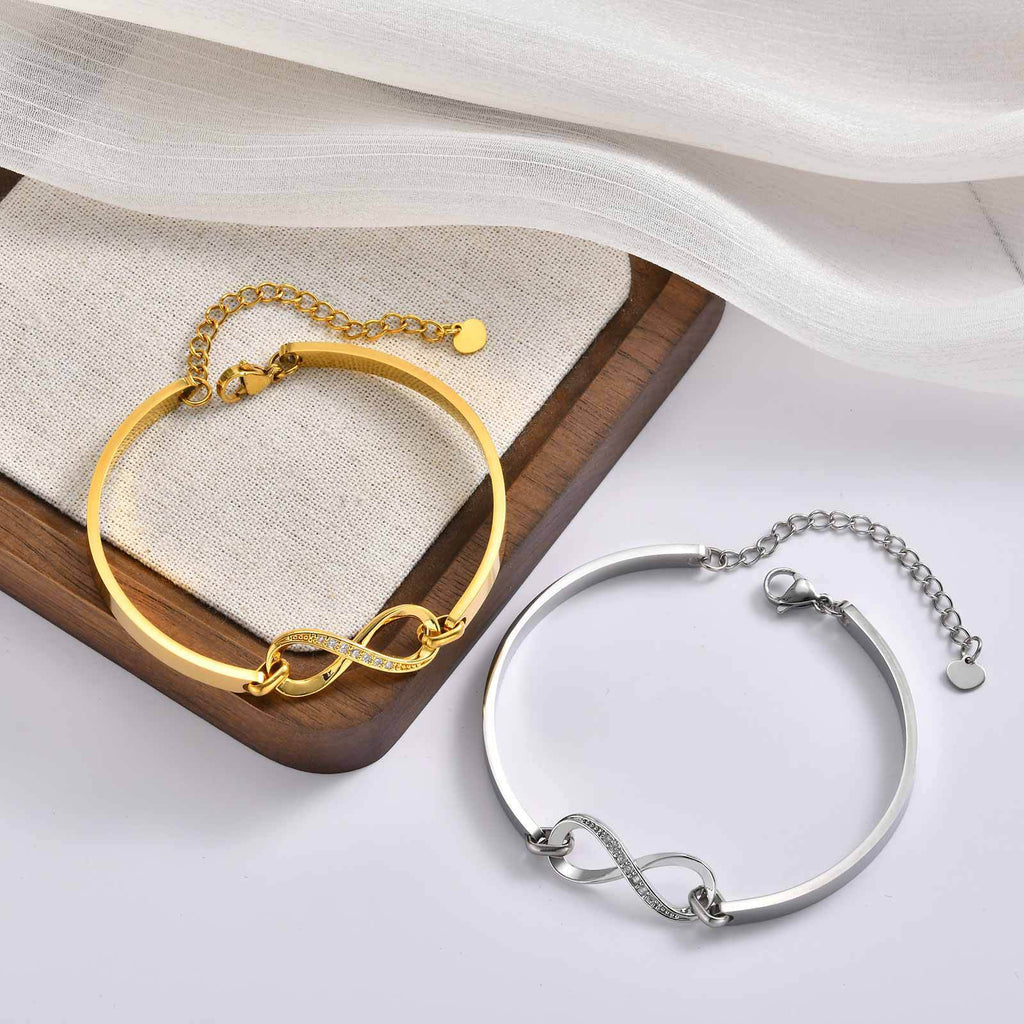 Kupfer Zirkon Herz Unendlichkeits Armband – Bild 4 | LuxeStyle