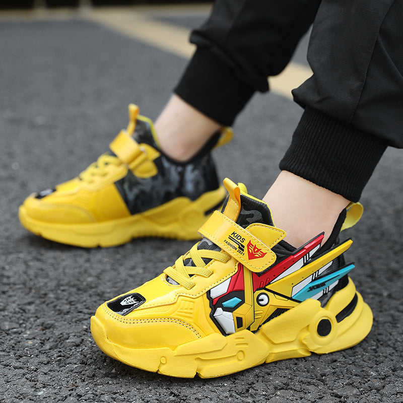 Leder-Sneaker für Kinder mit Klettverschluss