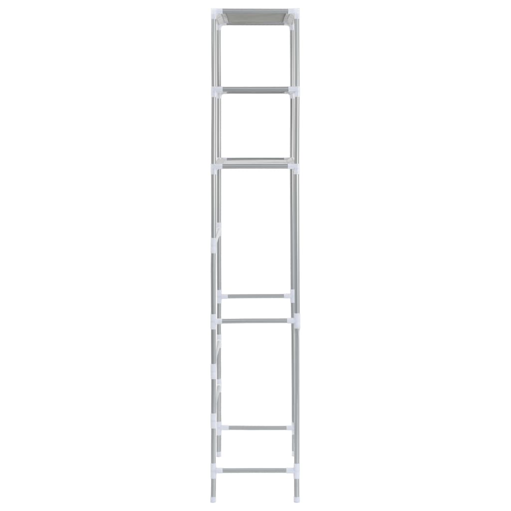 Waschmaschinenregal mit 3 Tablaren, Silber