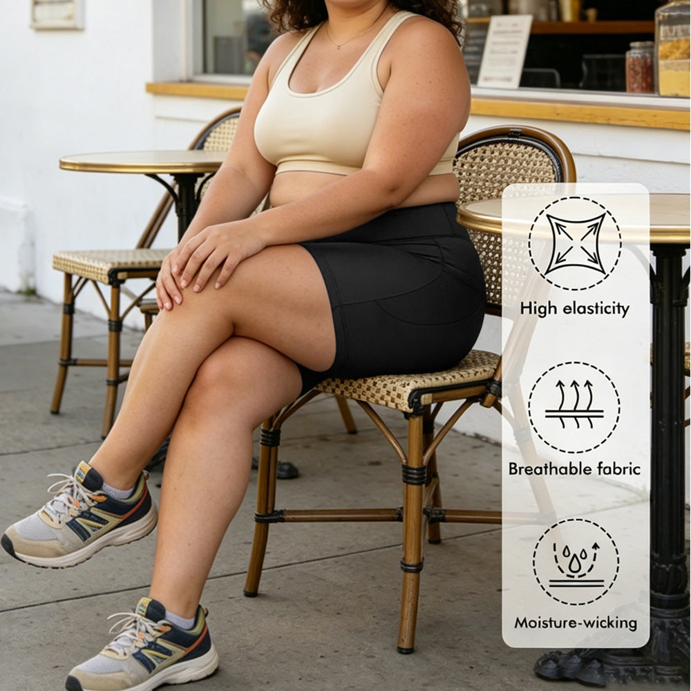 High-Waist Yoga Leggings mit Taschen