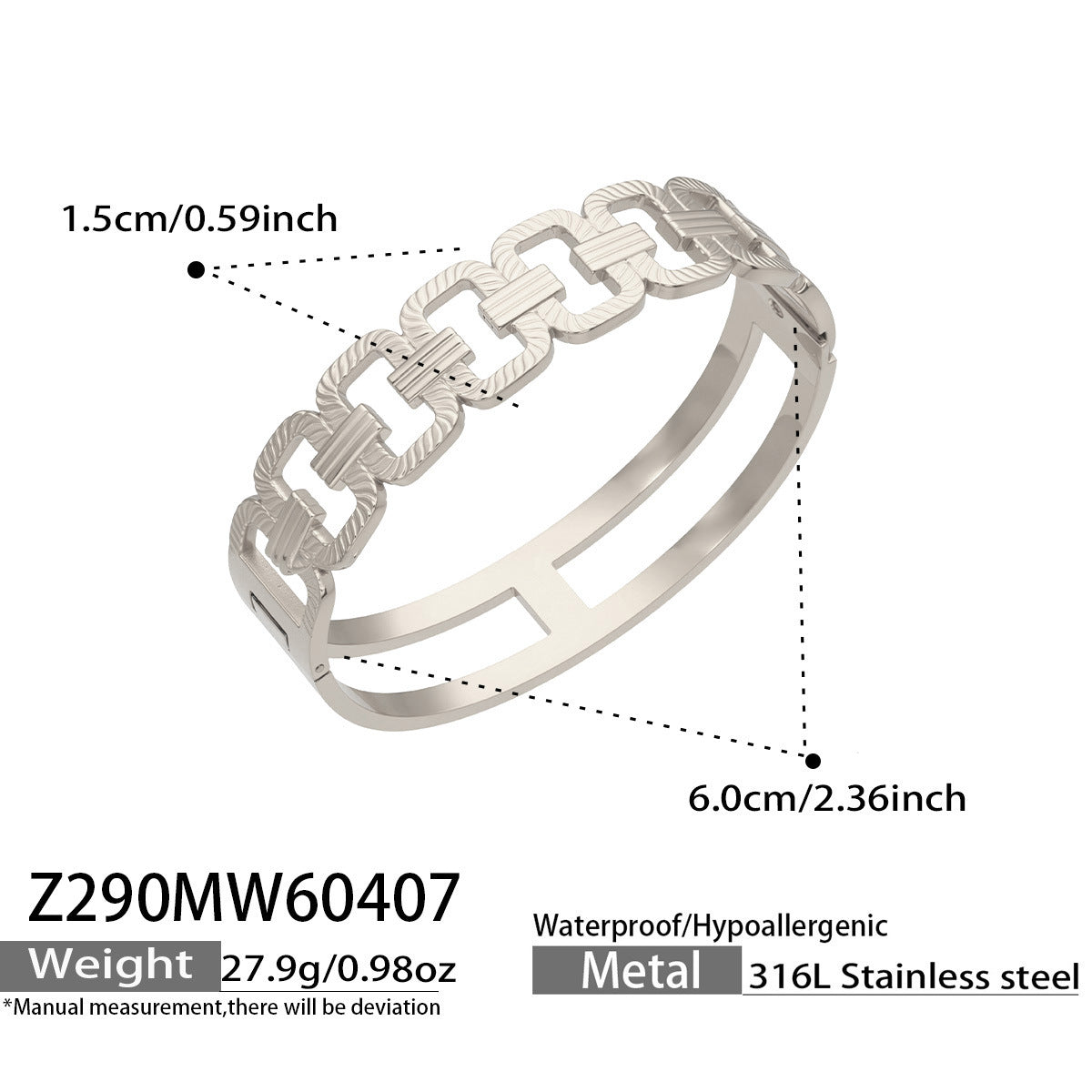 Damenarmband mit Herzverschluss