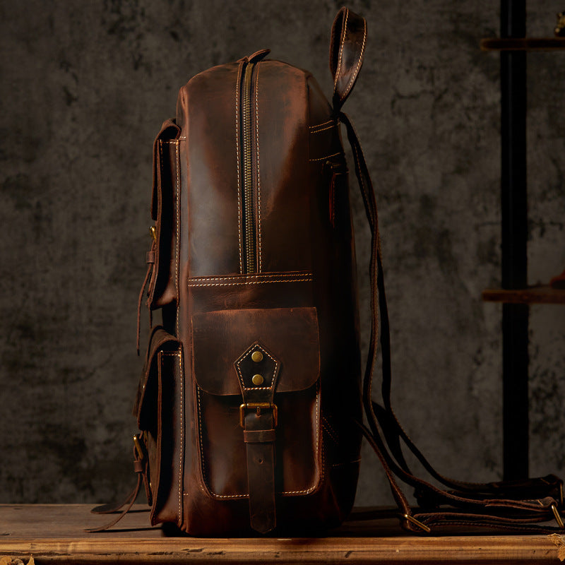 Retro Reiserucksack aus Crazy Horse Leder – Bild 2 | LuxeStyle