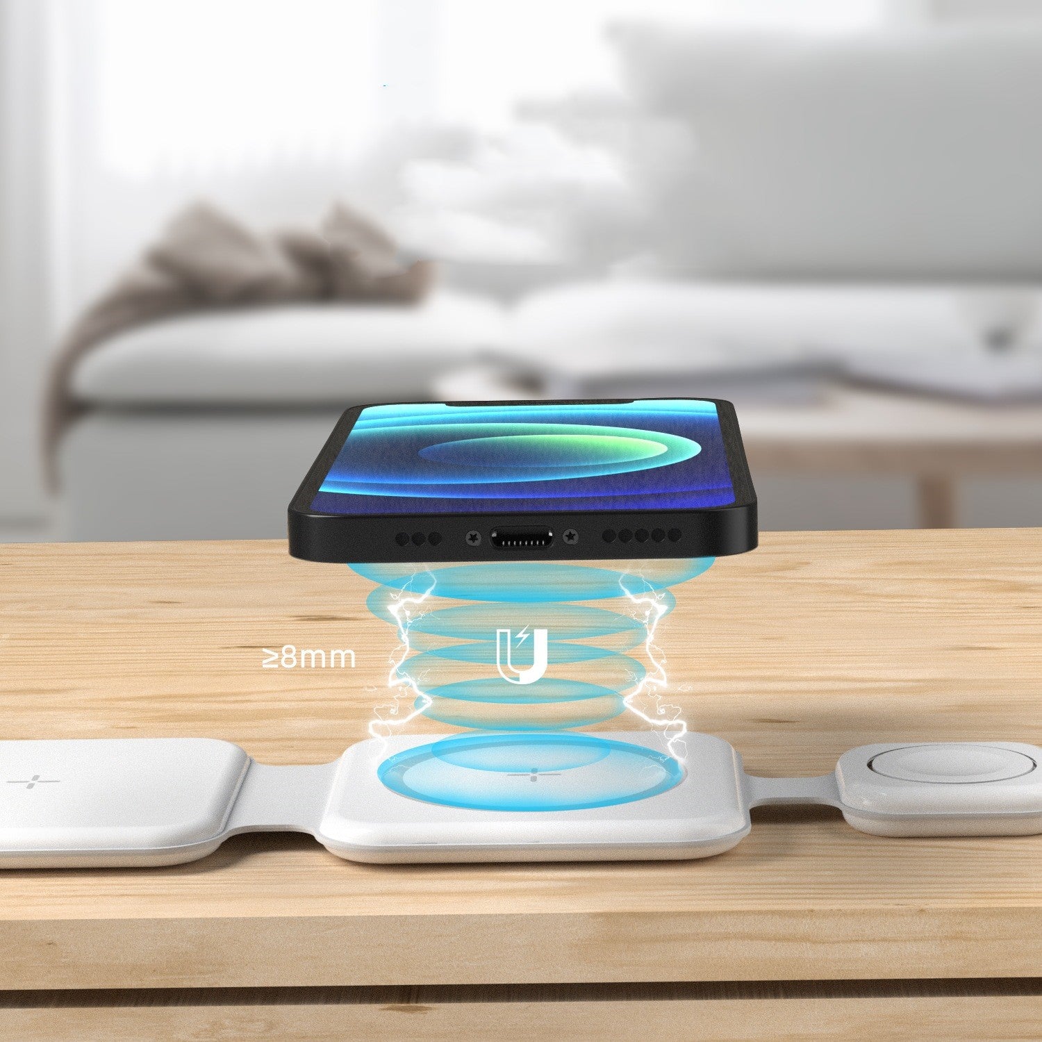 3-in-1 Magnetische Falt-Ladestation