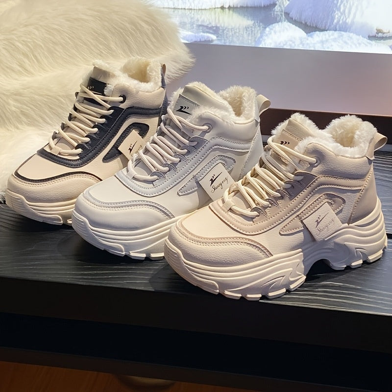 Gefütterte High-Top Baumwollschuhe für Damen