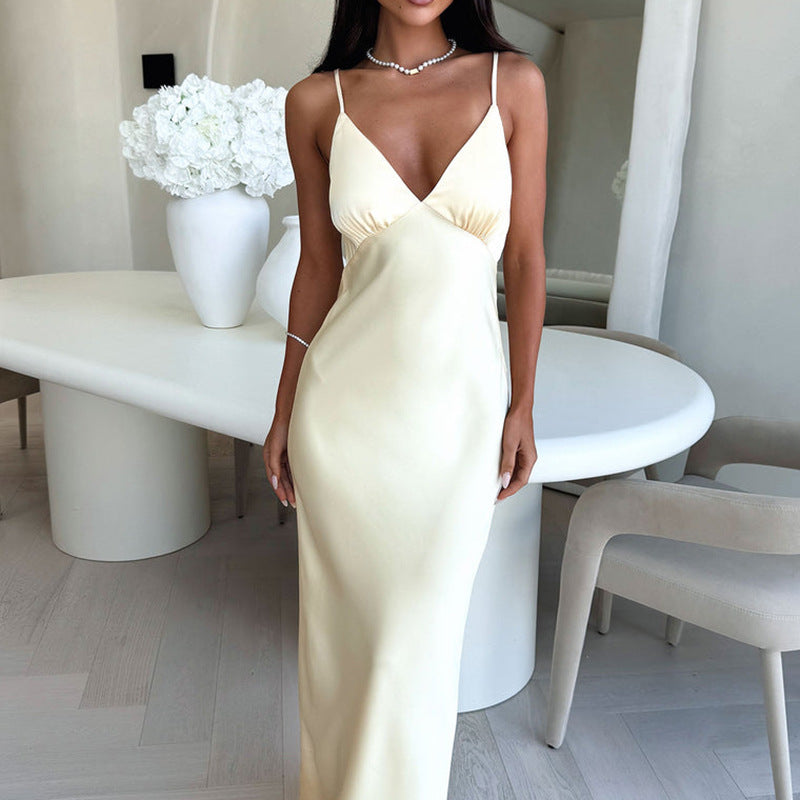 Elegantes V-Neck Bodycon Kleid