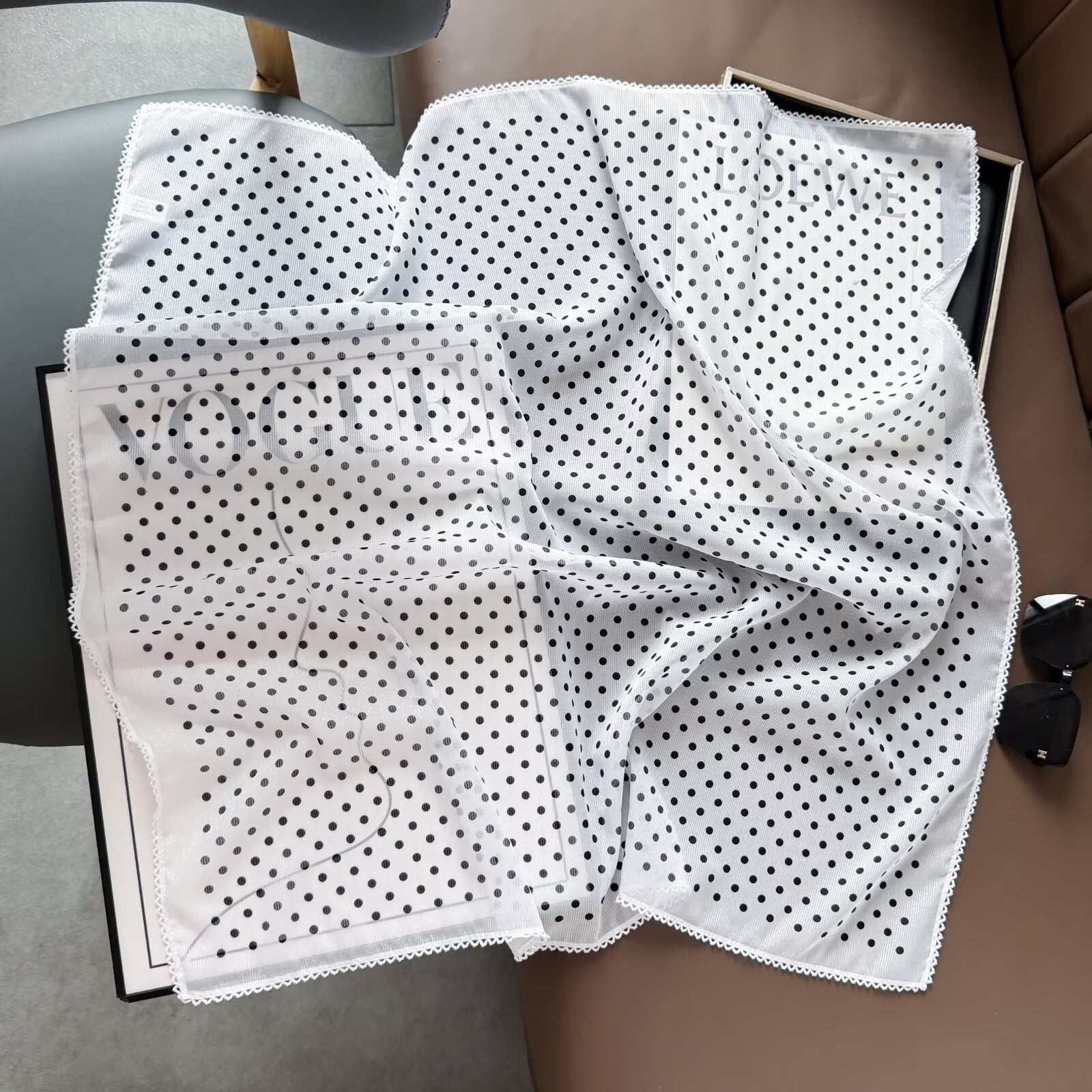 Quadratisches Seidentuch mit Cashew-Muster, 70x70cm