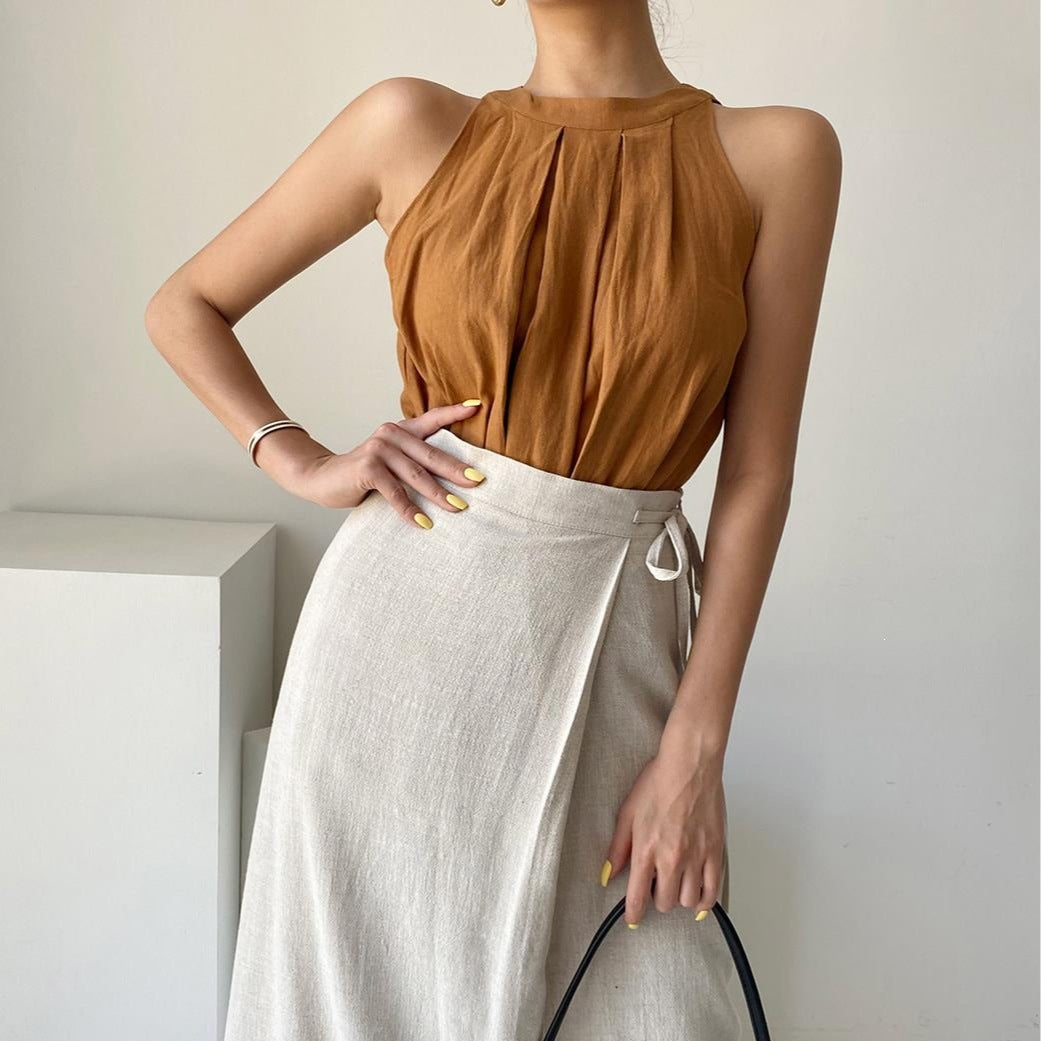Retro-Cami mit Falten