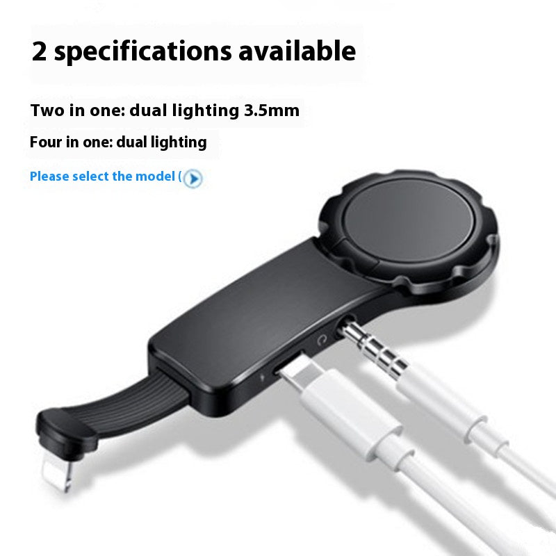 Audio-Adapter mit Ladefunktion und Ringhalterung