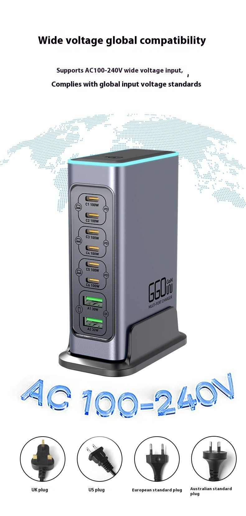 660W Gallium Nitride Multiport-Ladegerät