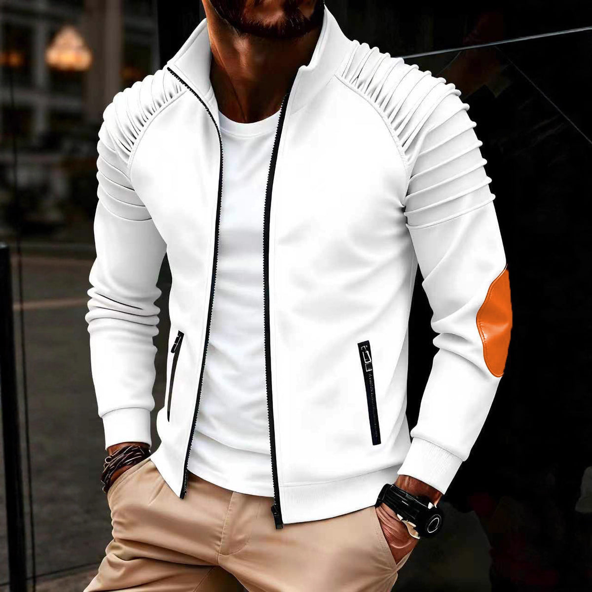 Winddichte Herren Freizeitjacke mit Stehkragen – Bild 5 | LuxeStyle