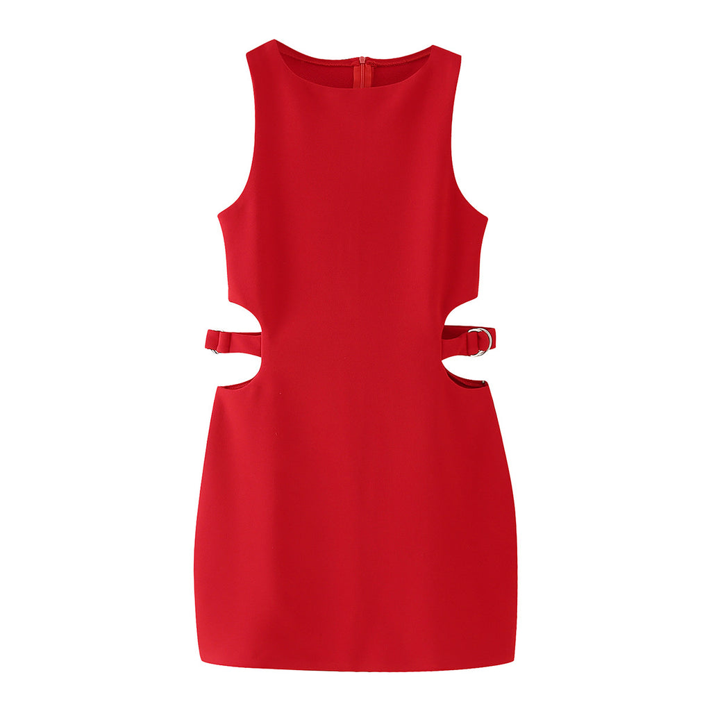 Französisches A-Linien-Kleid mit Lochmuster