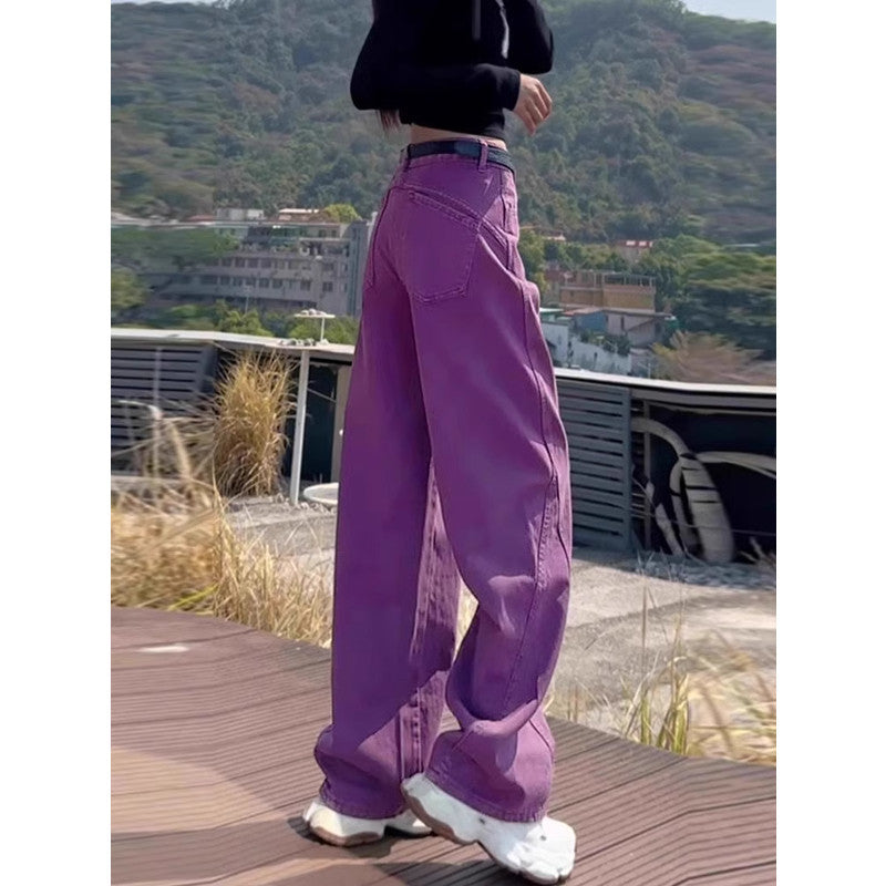 Weisse Gerade Beine Jeans für Grössen