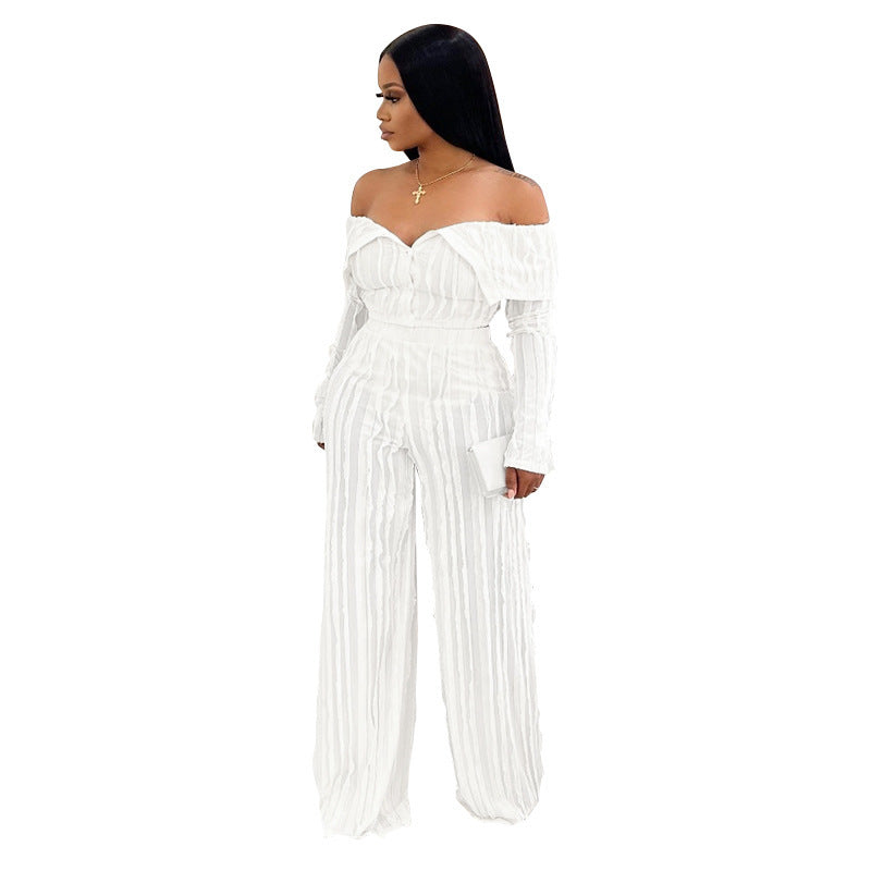 One-Shoulder Rüschen-Set