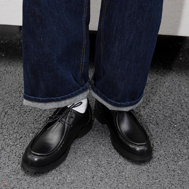 Retro Leder Halbschuhe für Herren