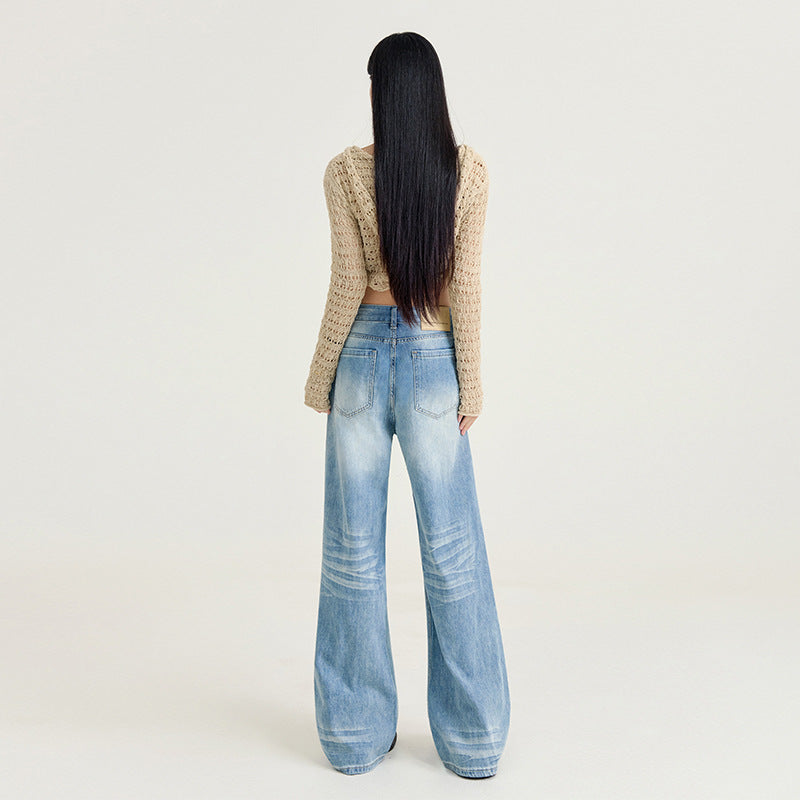 Vintage Wide-Leg Jeans Hellblau – Ansicht 5