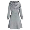 Kapuzenkleid mit langen Ärmeln