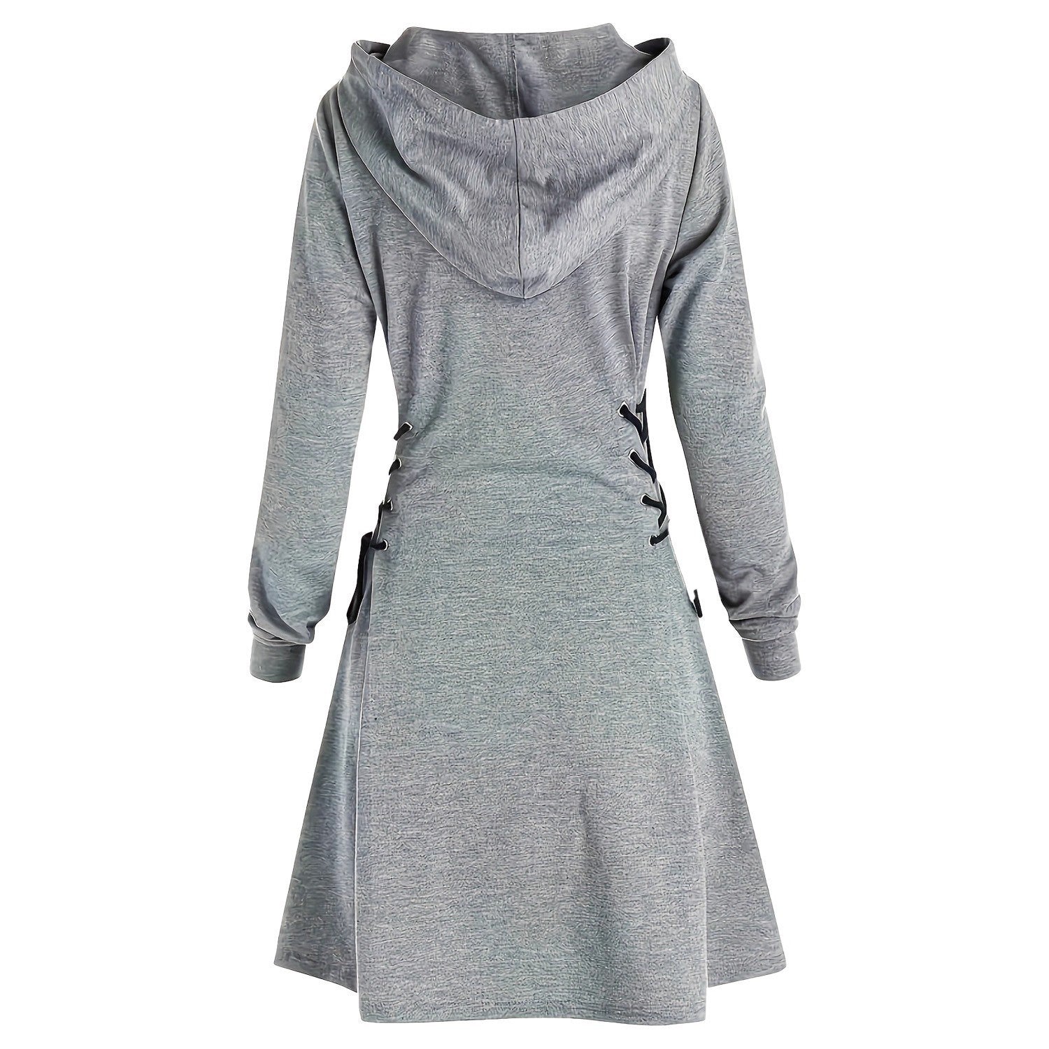 Kapuzenkleid mit langen Ärmeln