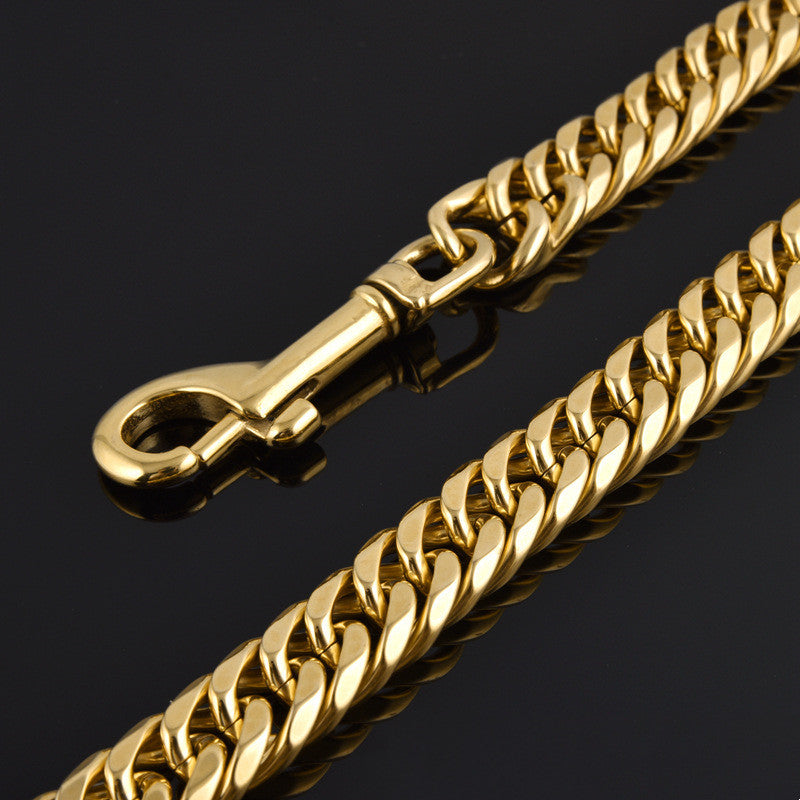 Hundeleine aus Titanstahl, 17mm breit | LuxeStyle