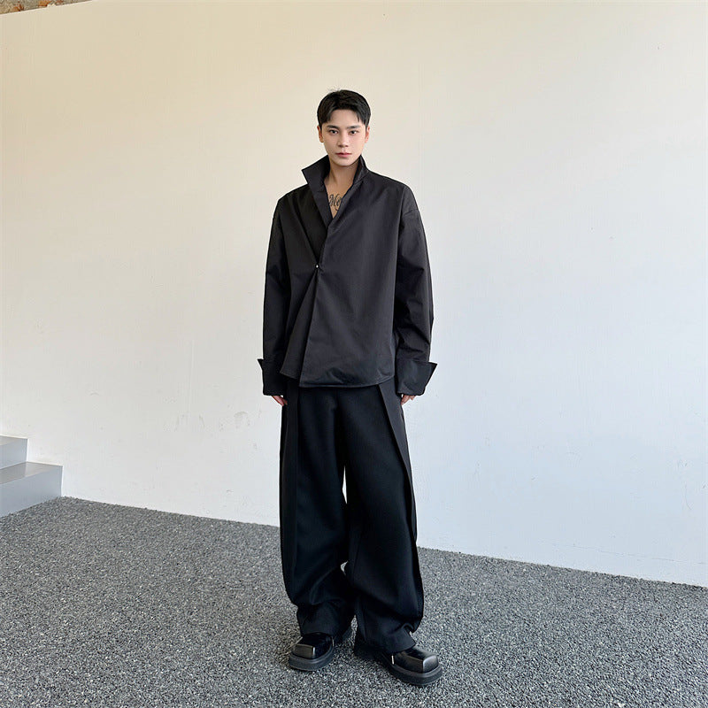 Design Sense Stehkragen Hemdjacke – Bild 3 | LuxeStyle