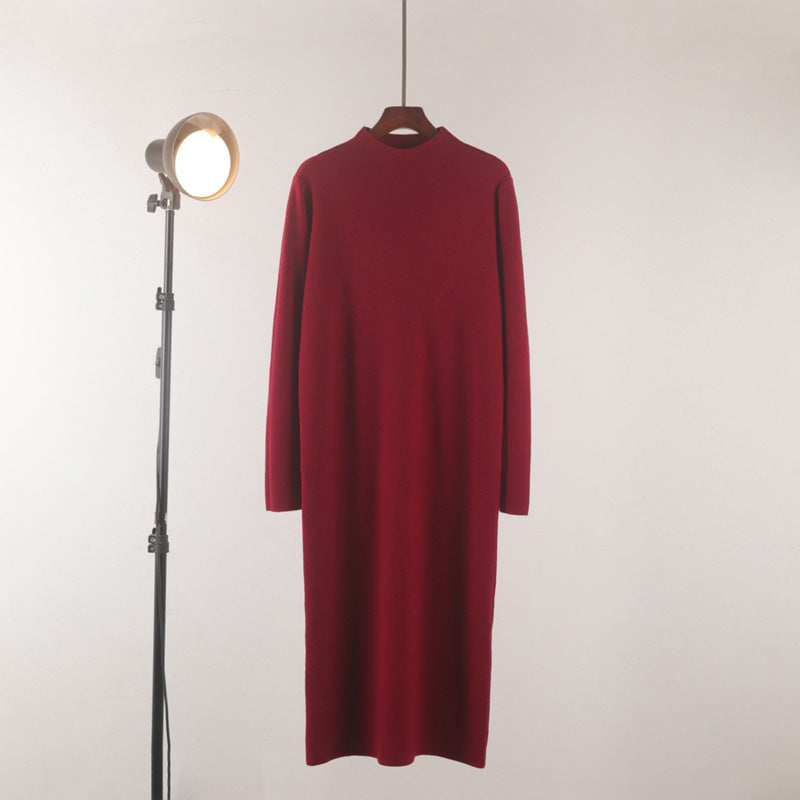 Warmes, halbhochausschn. Strickkleid