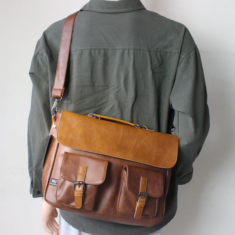 Japanische Retro Messenger Bag für Herren – Bild 4 | LuxeStyle