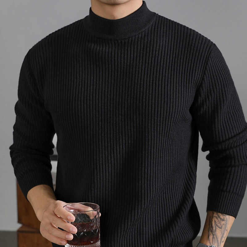 Herren Rollkragenpullover mit Streifen