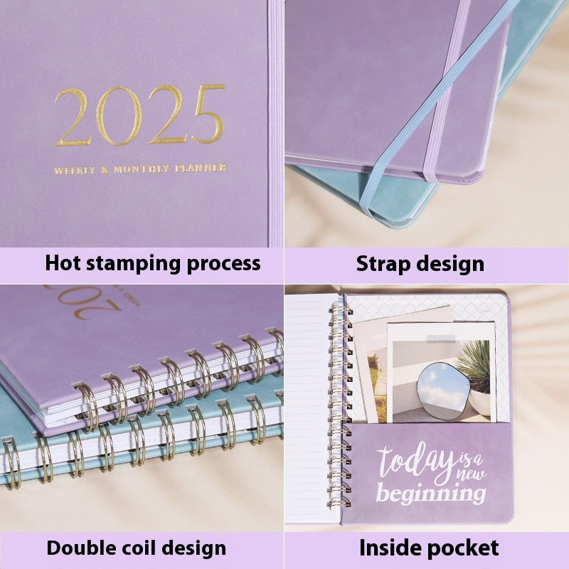 Kunstleder-Notizbuch mit Metallspirale A5 – Bild 20 | LuxeStyle