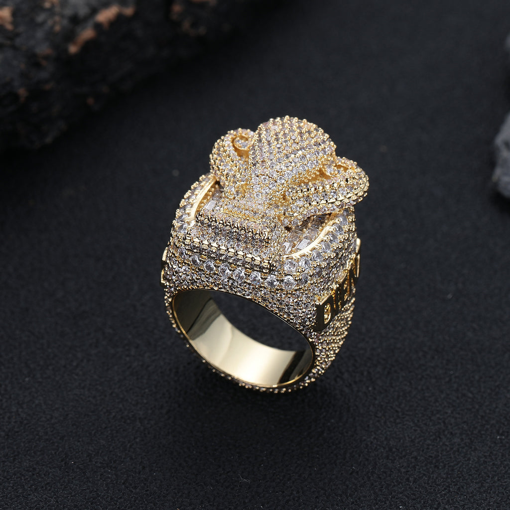 Hip-Hop Ring mit Zirkonia