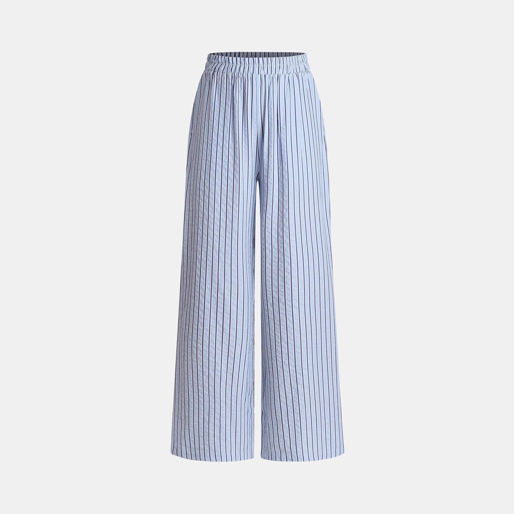 Gestreifte Wide-Leg Hose im Yamamoto-Stil