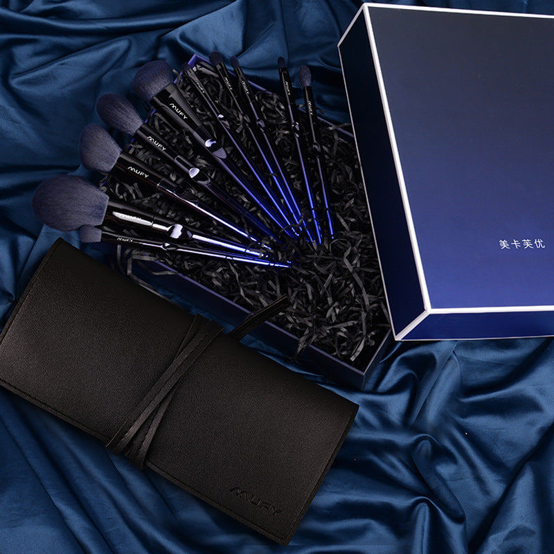 10-teiliges Make-up Pinselset Blau – Bild 5 | LuxeStyle