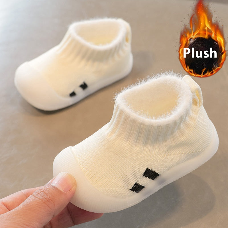 Baby Lauflernschuhe aus Wolle und Baumwolle