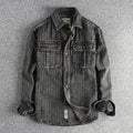 Herren Hemd aus Baumwolle, Schwarz-Grau Gestreift – Bild 6 | LuxeStyle