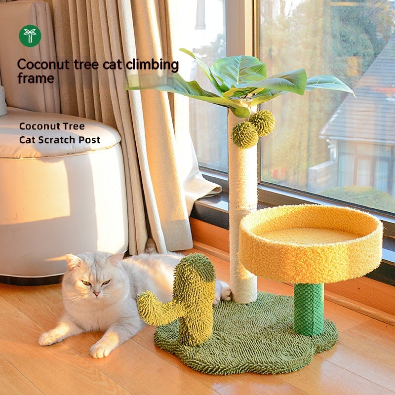 Kratzbaum mit Spielzeug für Katzen