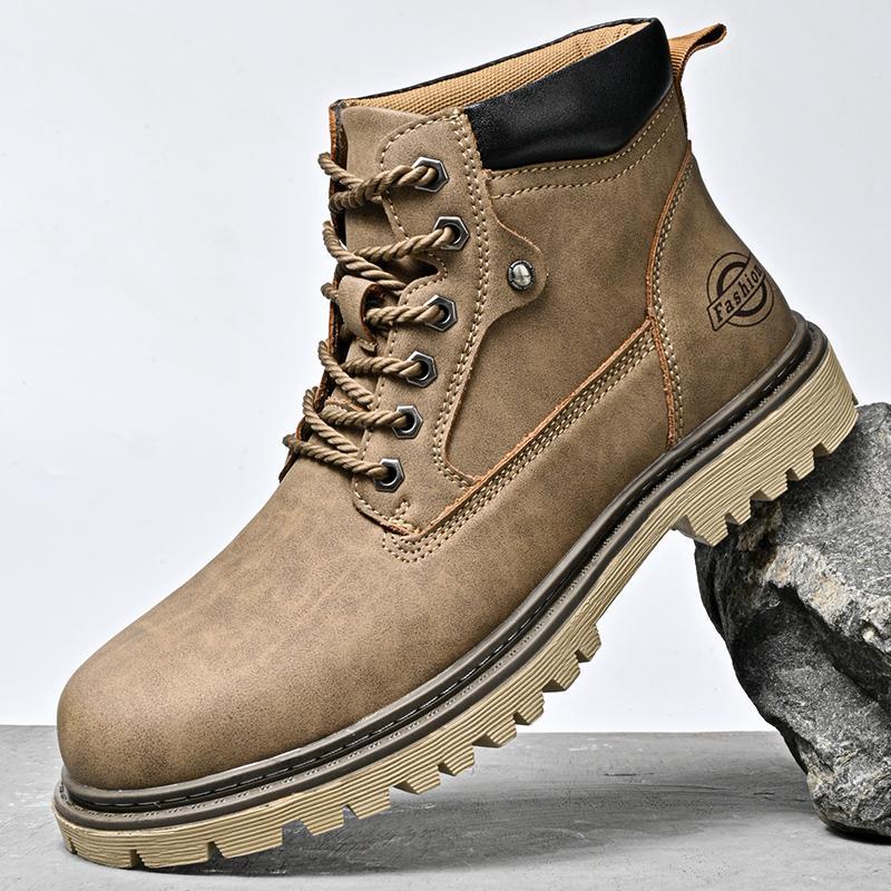 Lässige Mid-Top Martin Boots aus Leder