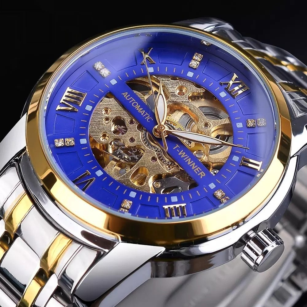 Herren Mechanische Uhr mit Hohlmuster