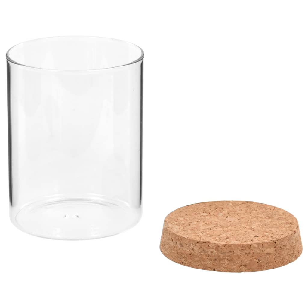 Vorratsgläser mit Korkdeckel, 6er-Set, 650 ml